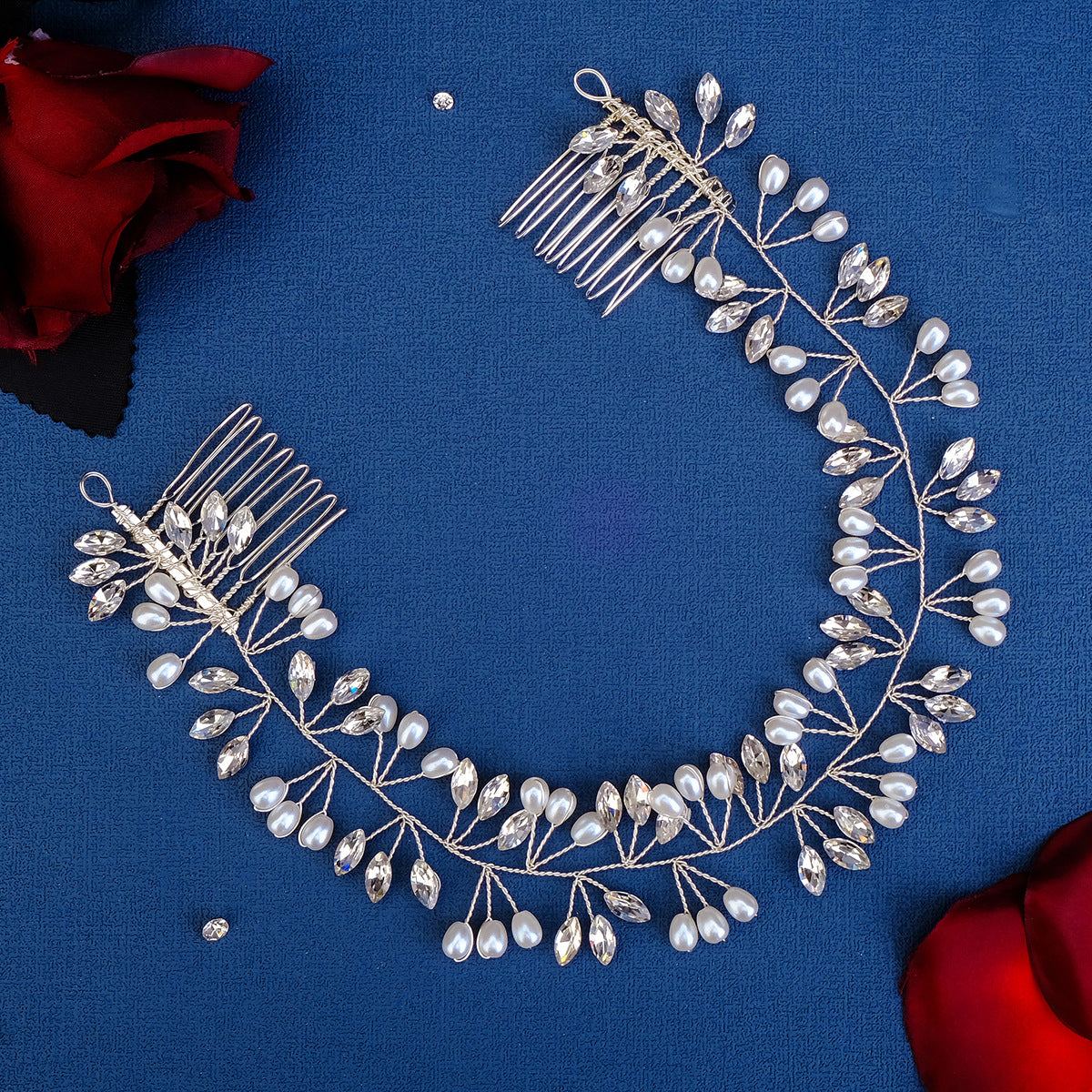 The Fleur pearl hair vine