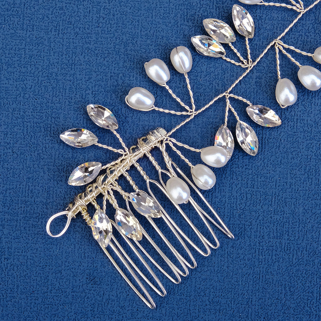 The Fleur pearl hair vine