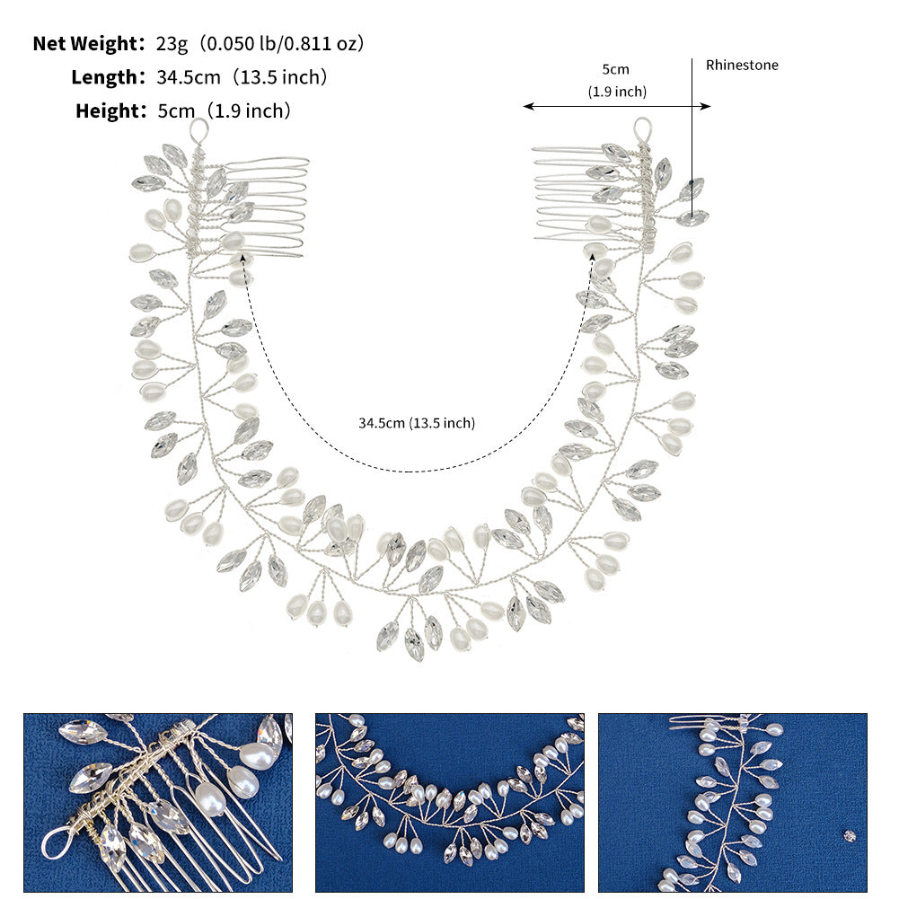 The Fleur pearl hair vine
