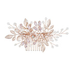 The Celestine floral pearl crystal comb