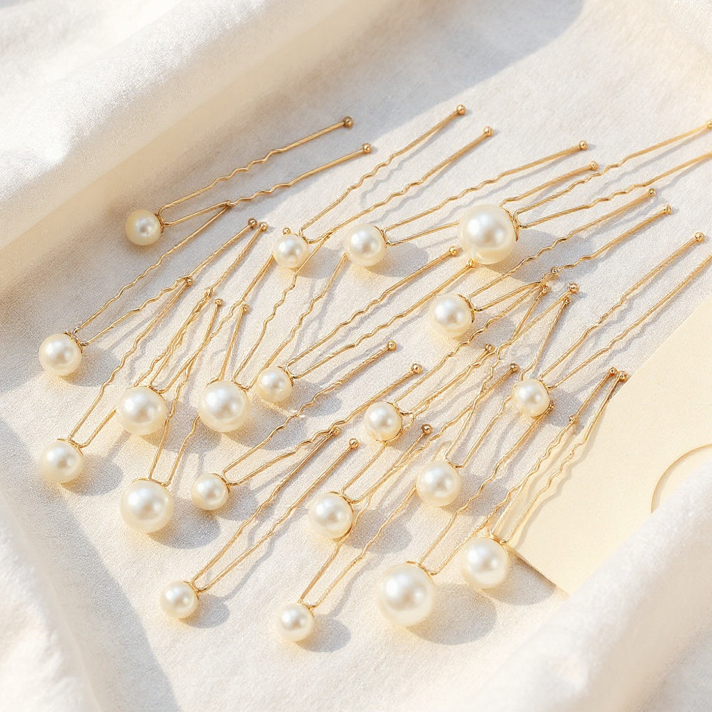isabeau pearl hair pins set of 6