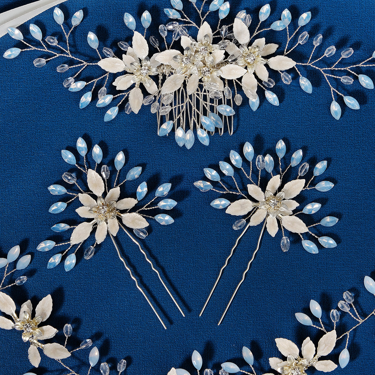 The Constance — Opal Headpiece Trio