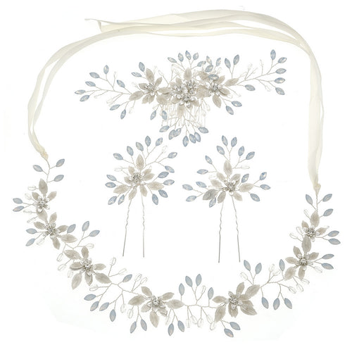 The Constance — Opal Headpiece Trio