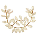 The Manon pearl laurel headpiece