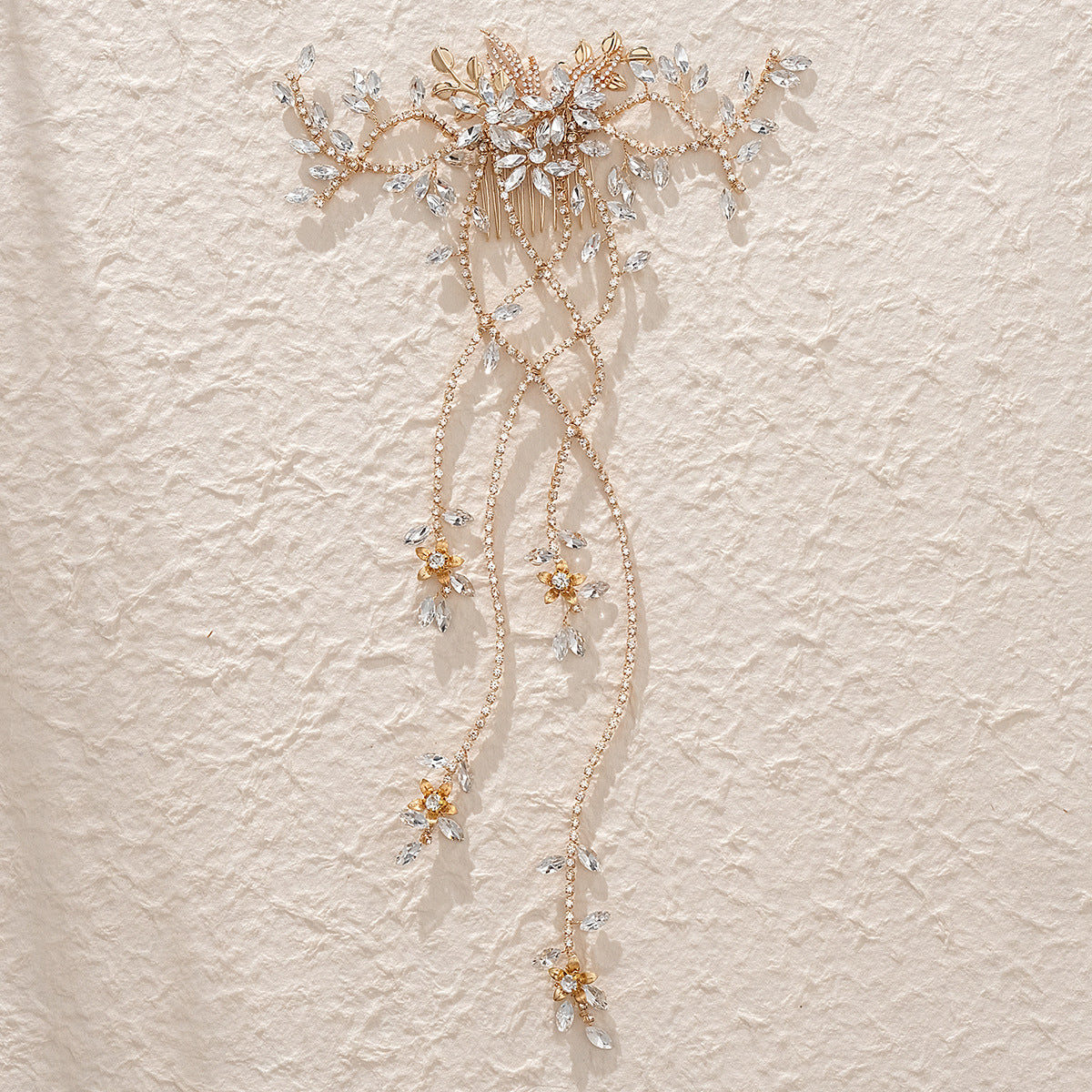 The Léonie — Cascading Blossom Headpiece