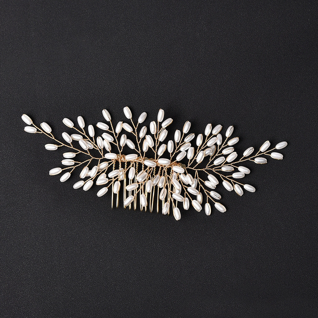 the odette pearl bridal comb