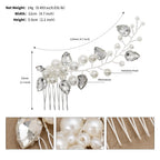 The Vivienne — Pearl & Crystal Teardrop Comb